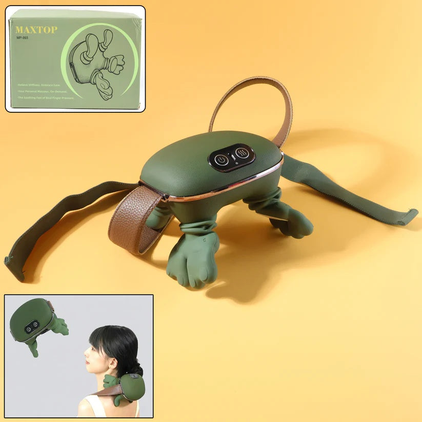 Long Rechargeable Neck & Shoulder Massager 🔥 | Deep Kneading Pain Relief at Home 💆‍♀️