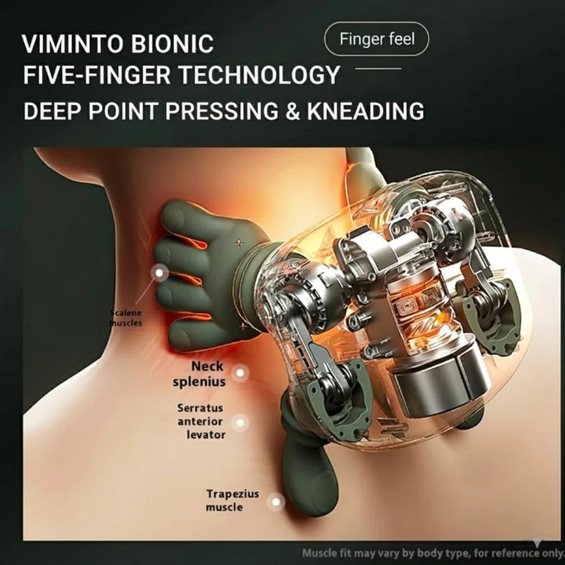 Long Rechargeable Neck & Shoulder Massager 🔥 | Deep Kneading Pain Relief at Home 💆‍♀️