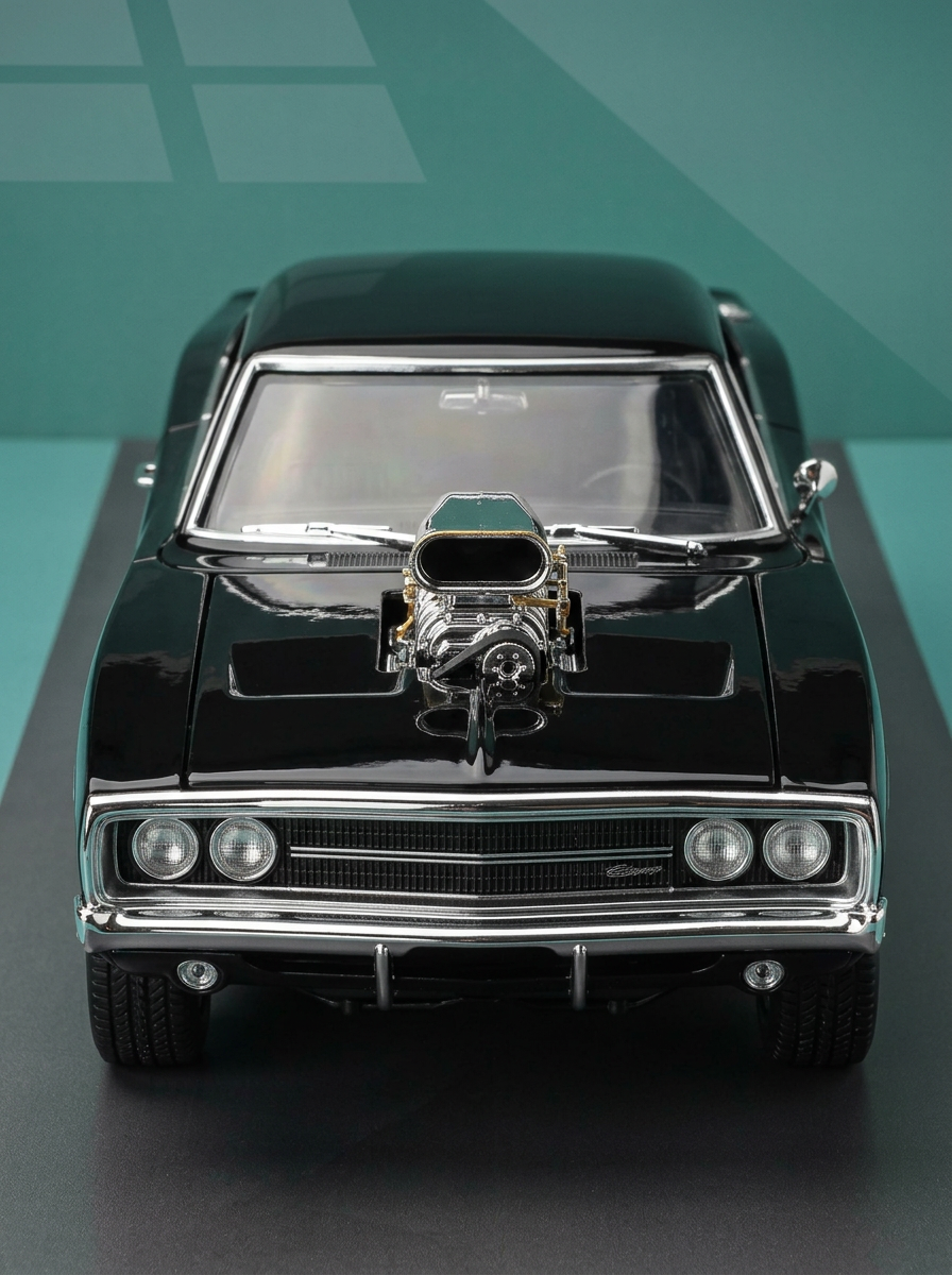 Classic Muscle Car Toy – Die-Cast Style Pull Back Racing Car with Realistic Engine, LED Lights & Smooth Rolling Wheels