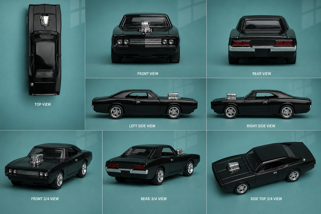 Classic Muscle Car Toy – Die-Cast Style Pull Back Racing Car with Realistic Engine, LED Lights & Smooth Rolling Wheels