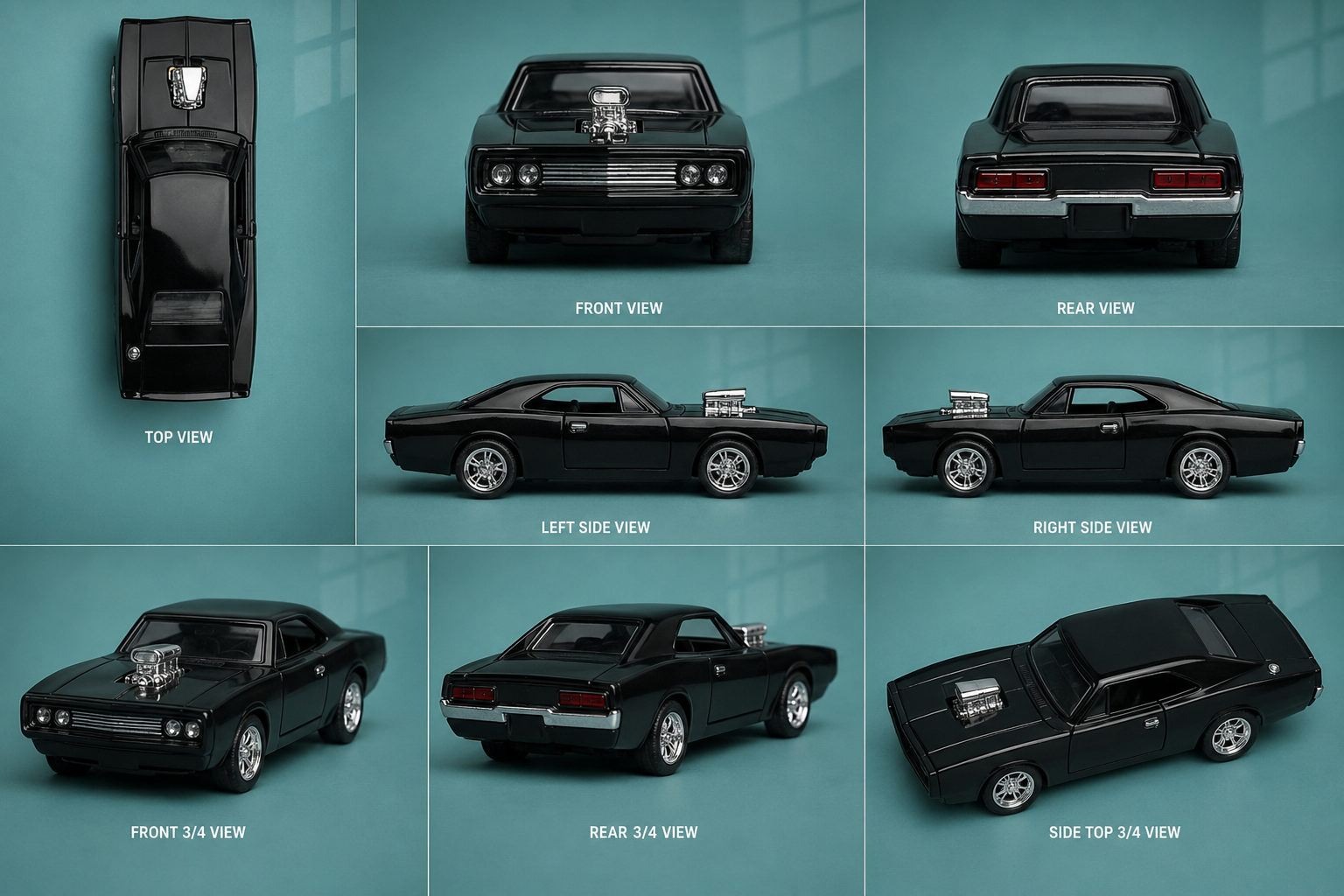 Classic Muscle Car Toy – Die-Cast Style Pull Back Racing Car with Realistic Engine, LED Lights & Smooth Rolling Wheels