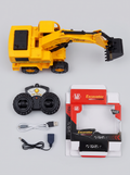 Remote Control Excavator Toy – USB Rechargeable RC Construction Truck with 9-Channel Full Function Digging Arm for Kids