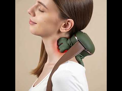 Long Rechargeable Neck & Shoulder Massager 🔥 | Deep Kneading Pain Relief at Home 💆‍♀️