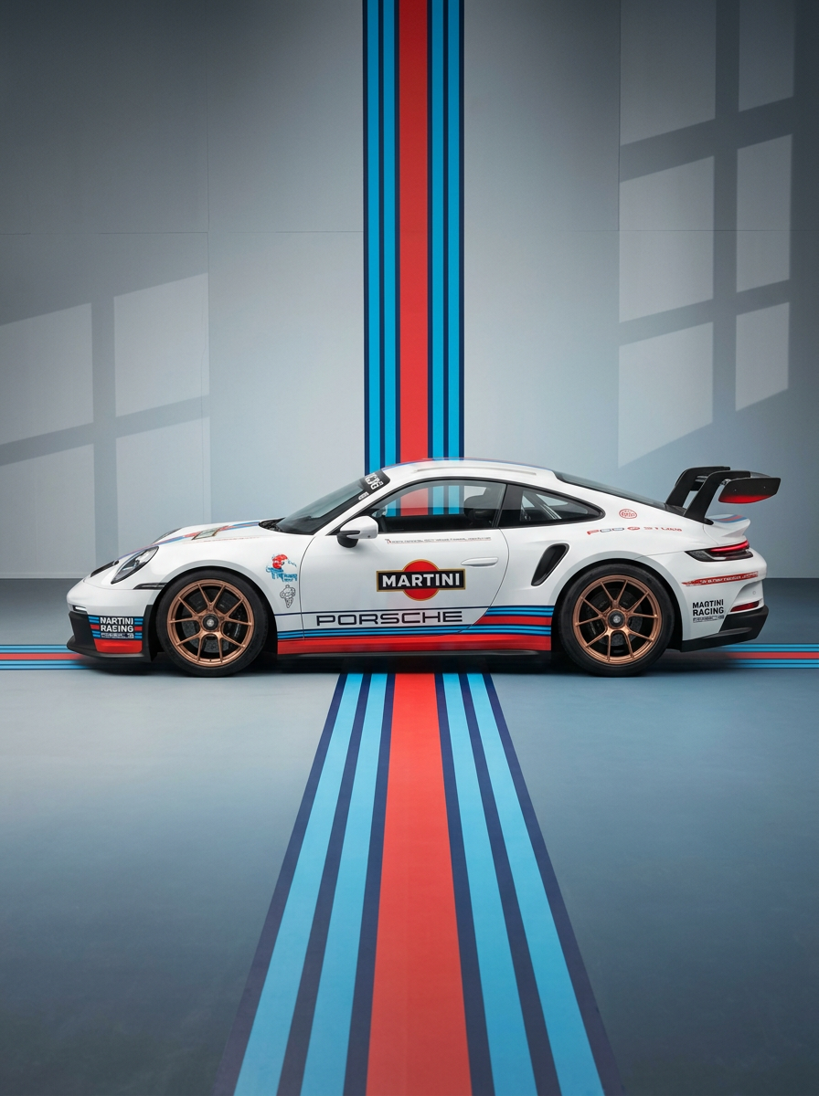 Premium Sports Racing Toy Car – Pull Back Die-Cast Style Car with LED Lights, Racing Stripes & Realistic Design
